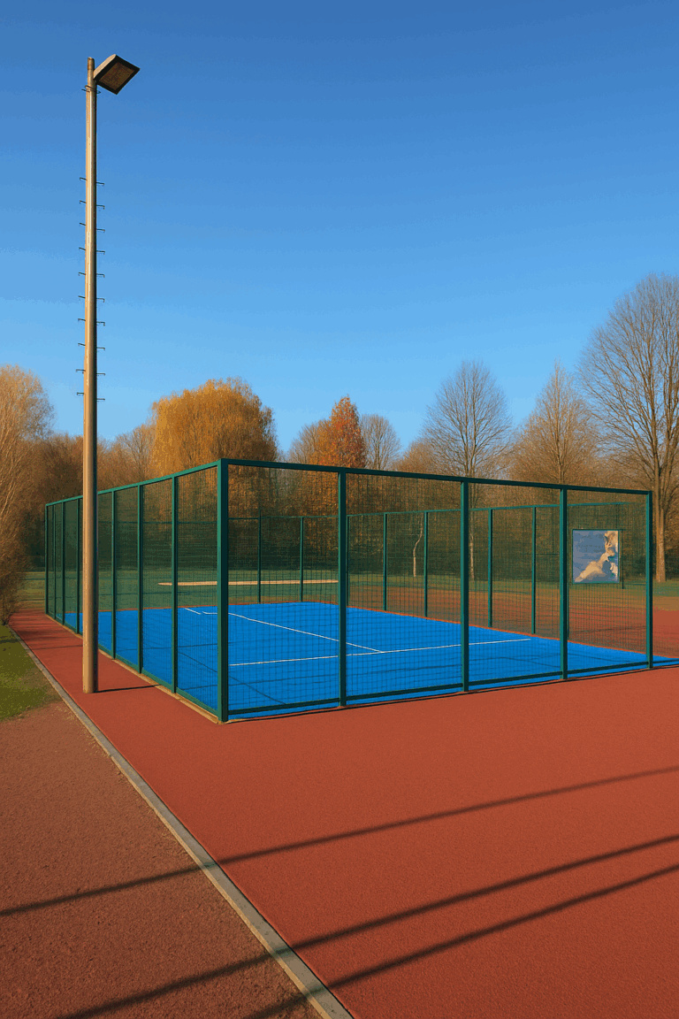 Fotomontage Padelanlage neben Platz 6+7
